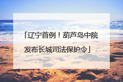 辽宁首例！葫芦岛中院发布长城司法保护令